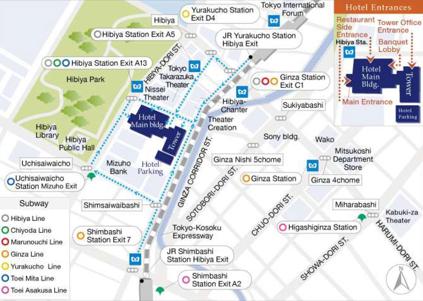MAP IMPERIAL HOTEL TOKYO